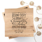 Personalised A Truly Amazing Dad Oak Photo Keepsake Box