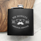 Original Hipster's Black Hip Flask