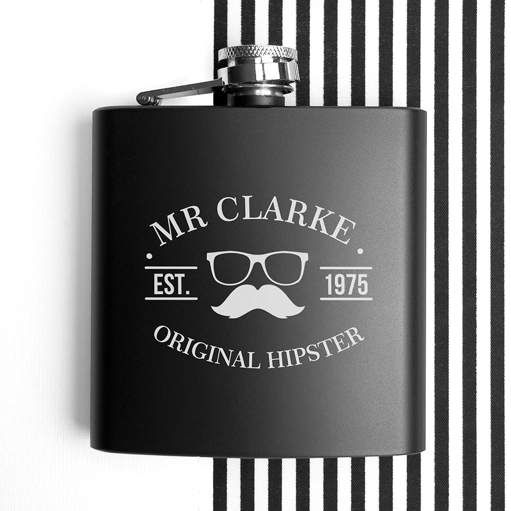 Original Hipster's Black Hip Flask