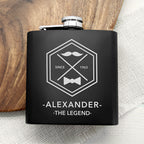 Legend Dad's Black Hip Flask