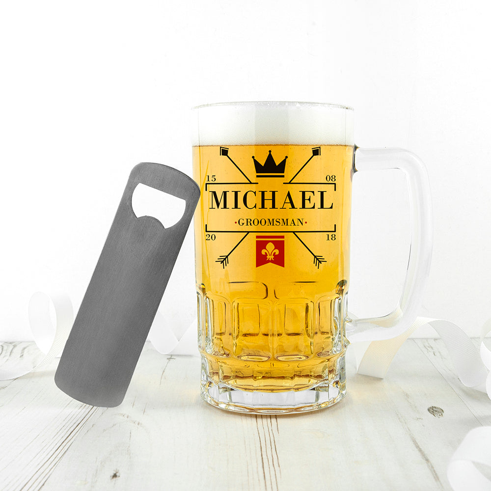 Royal Emblem Wedding Tankard