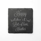 Happy 1st Father's Day Square Slate Keepsake