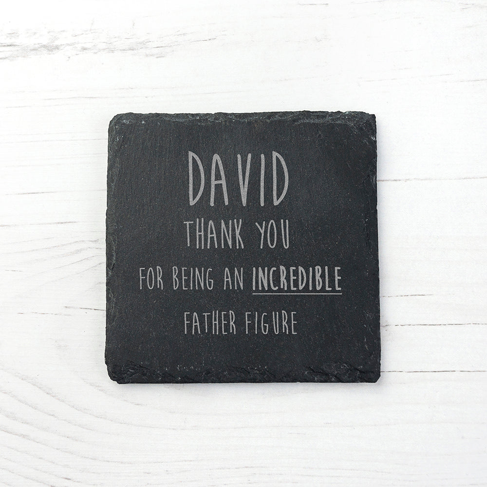 Incredible Father Figure Square Slate Keepsake