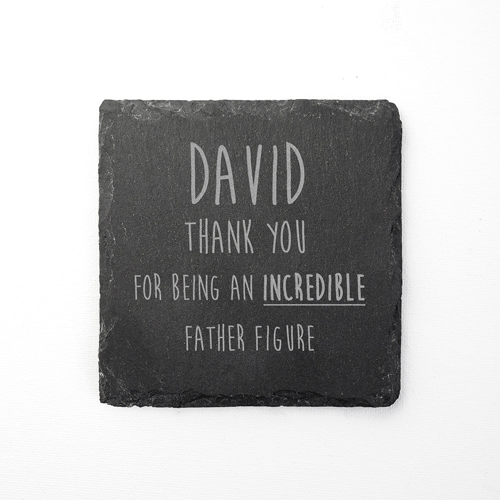Incredible Father Figure Square Slate Keepsake
