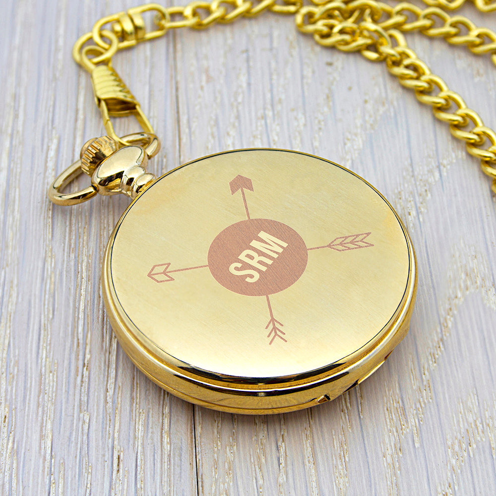 Personalised Groomsman Monogramed Pocket Watch
