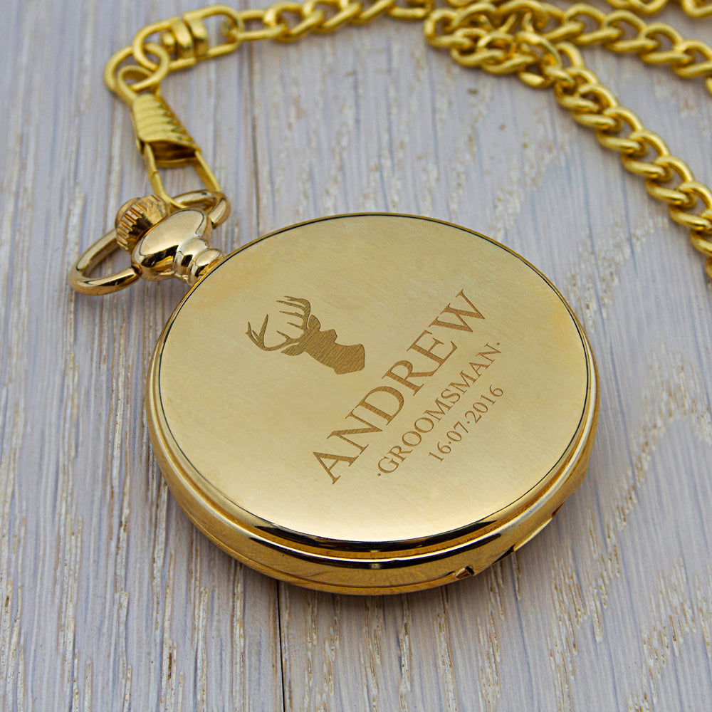 Personalised Groomsman Icon Collection Pocket Watch