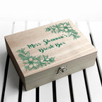 Personalised Teacher's Tea Break Box Floral Design