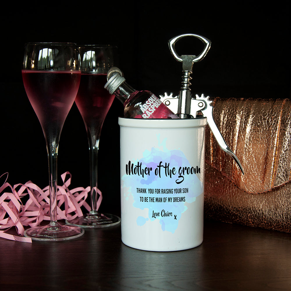 Personalised Mother of the Groom Miniature Champagne Bucket