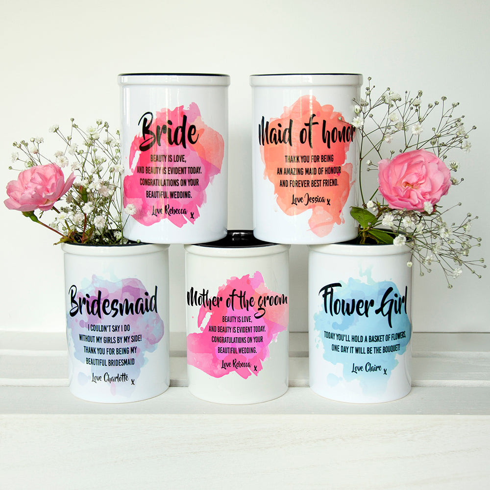 Personalised Flower Girl Vase