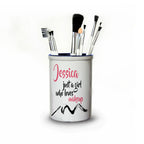 Just A Girl Who Loves Makeup Personalised Brush Holder