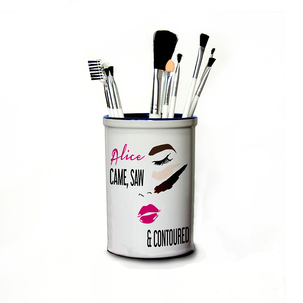 She Came, She Saw, She Contoured Personalised Make Up Brush Holder