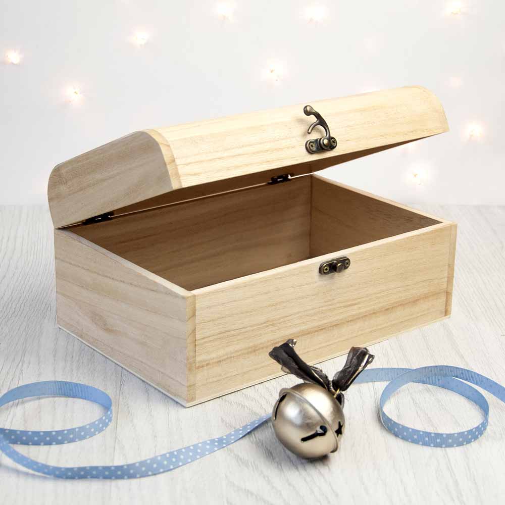 Personalised Family Christmas Eve Chest With Decorative Bauble Design