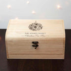 Personalised Family Christmas Eve Chest With Decorative Bauble Design
