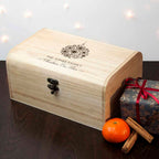 Personalised Family Christmas Eve Chest With Decorative Bauble Design