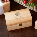 Personalised Family Christmas Eve Chest With Decorative Bauble Design
