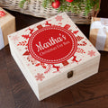 Personalised Christmas Eve Box With Snowflake Wreath