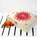 Personalised Christmas Eve Box With Snowflake Wreath