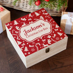 Personalised Christmas Eve Box With Festive Pattern