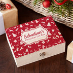 Personalised Christmas Eve Box With Festive Pattern