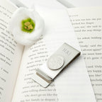 Personalised Rhodium Plated Lucky Sixpence Money Clip