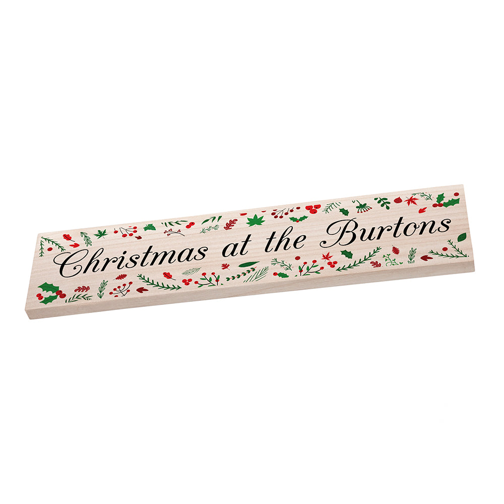 Personalised Decorative Christmas Mantle Sign