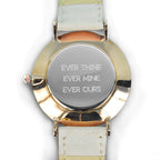 Modern - Vintage Personalised Leather Watch in Stone