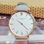 Modern - Vintage Personalised Leather Watch in Stone