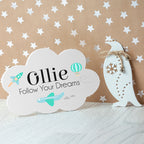 Personalised Follow Your Dreams Cloud Wall Hanging