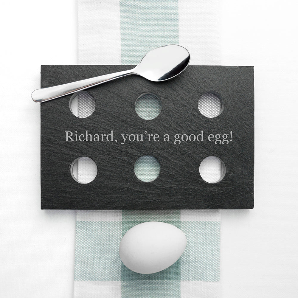 Personalised Slate Egg Holder