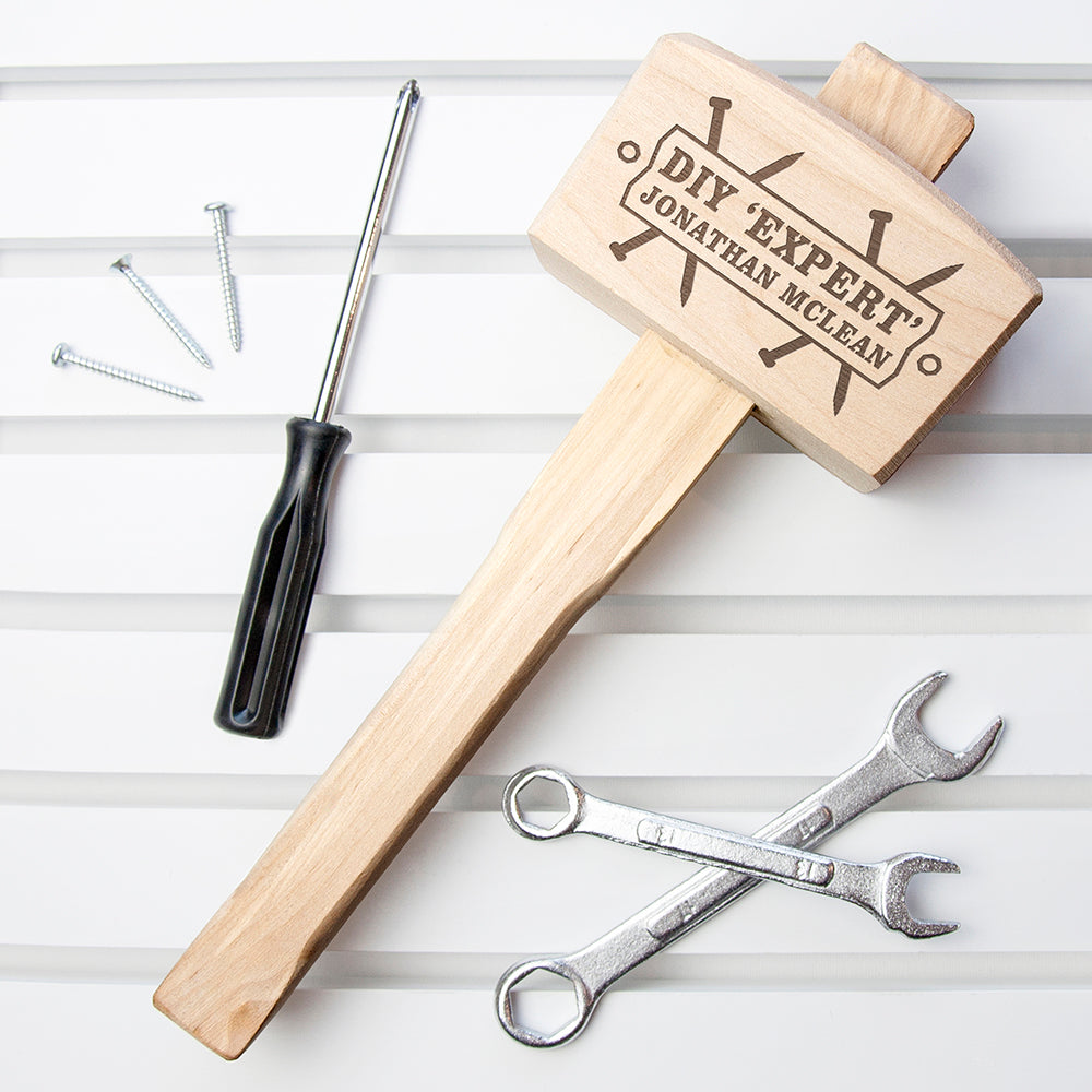 Personalised DIY Expert Wooden Mallet