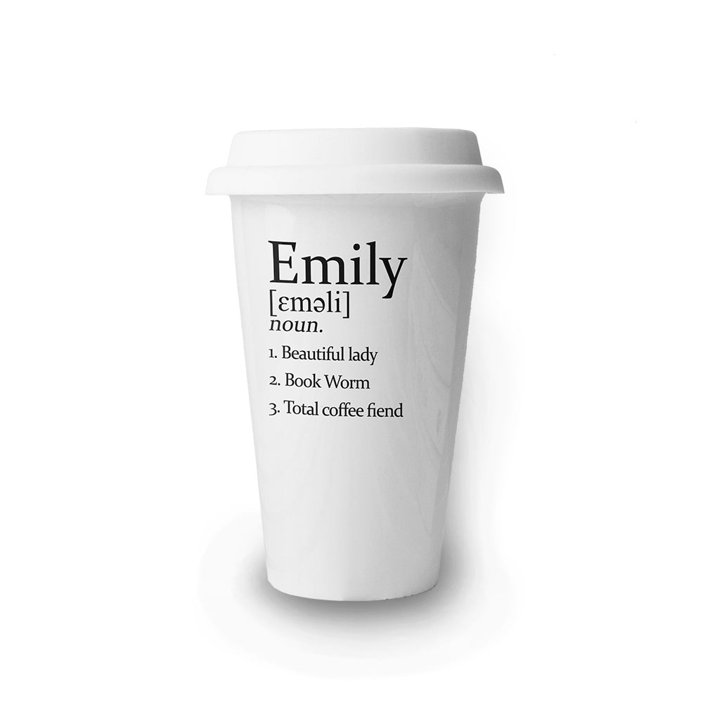 Personalised Definition Ceramic Travel Mug