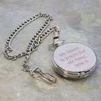Personalised Valentine's Day Dual-Side Pocket Watch