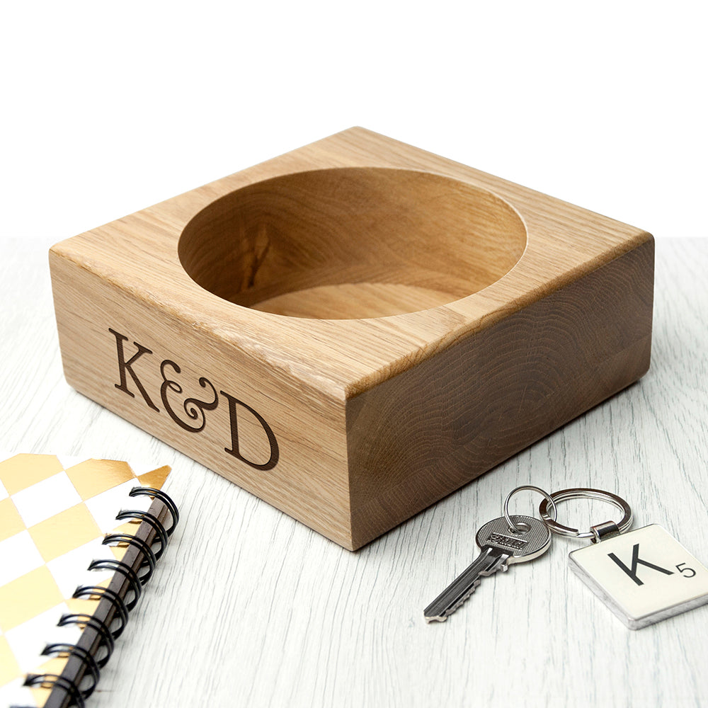 Personalised Solid Oak Stash Tray
