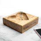 Personalised Solid Oak Trinket Dish