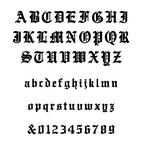 Medieval Text Monogram Beer Glass Tankard