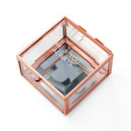 Personalised Rose Gold Glass Trinket Box