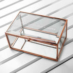 Personalised Rose Gold Glass Jewellery Box