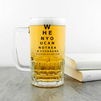 Opticians Chart Beer Glass Tankard