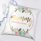 Personalised Floral Wreath Cushion Cover