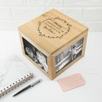 Personalised Thank You Mum Large Oak Photo Cube