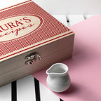 Personalised Retro Chevron Recipe Box