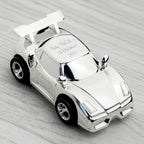 Personalised Silver Plated Sports Car Money Box