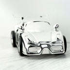 Personalised Silver Plated Sports Car Money Box
