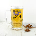 Personalised World's Best Dad Beer Glass Tankard