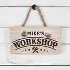 Personalised Wooden Workshop Sign