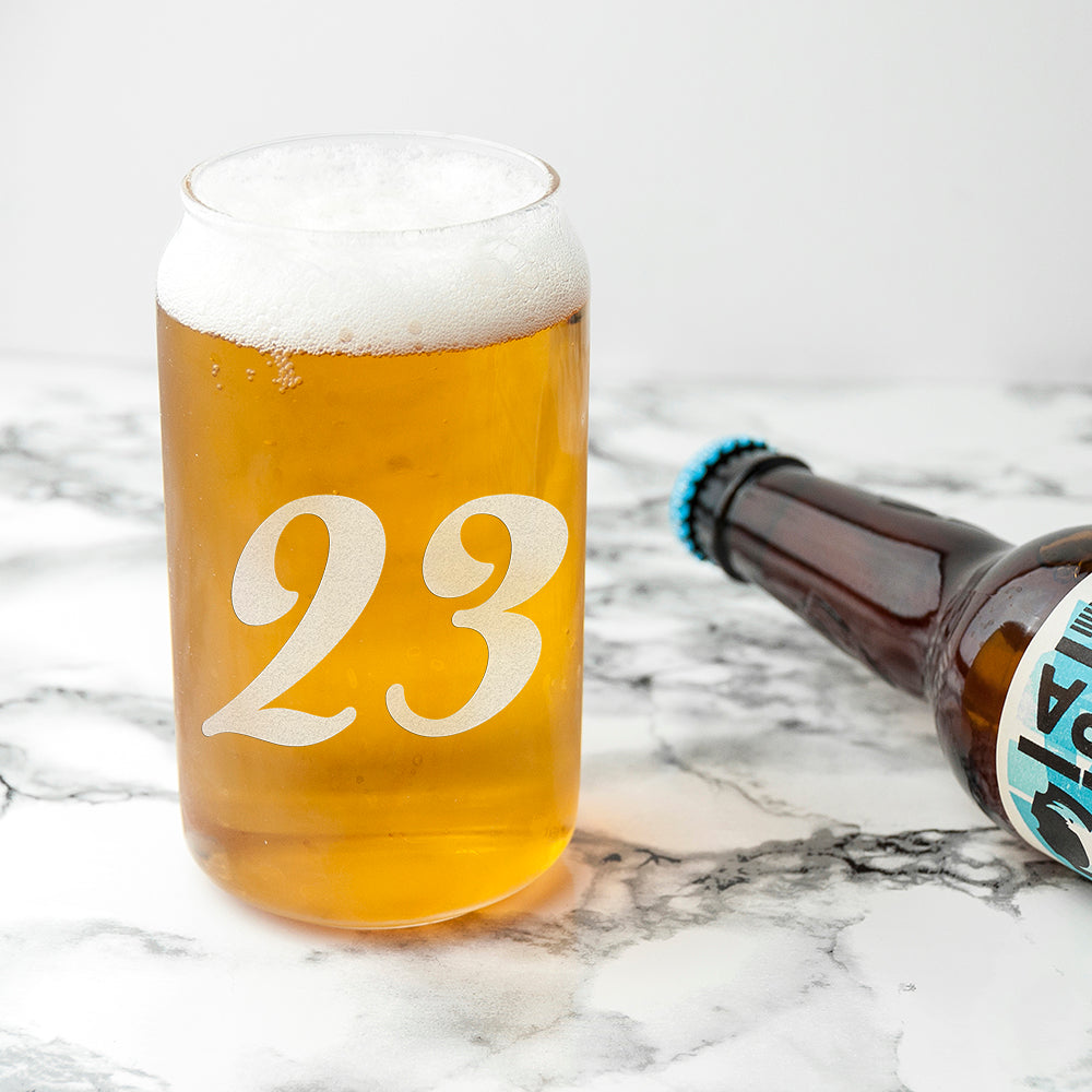Personalised Birthday Can Glass