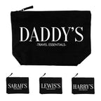 Personalised Daddy & Me Black Wash Bags