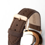 Men's Modern-Vintage Personalised Leather Watch In Brown