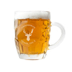 Personalised Stag Dimpled Beer Glass