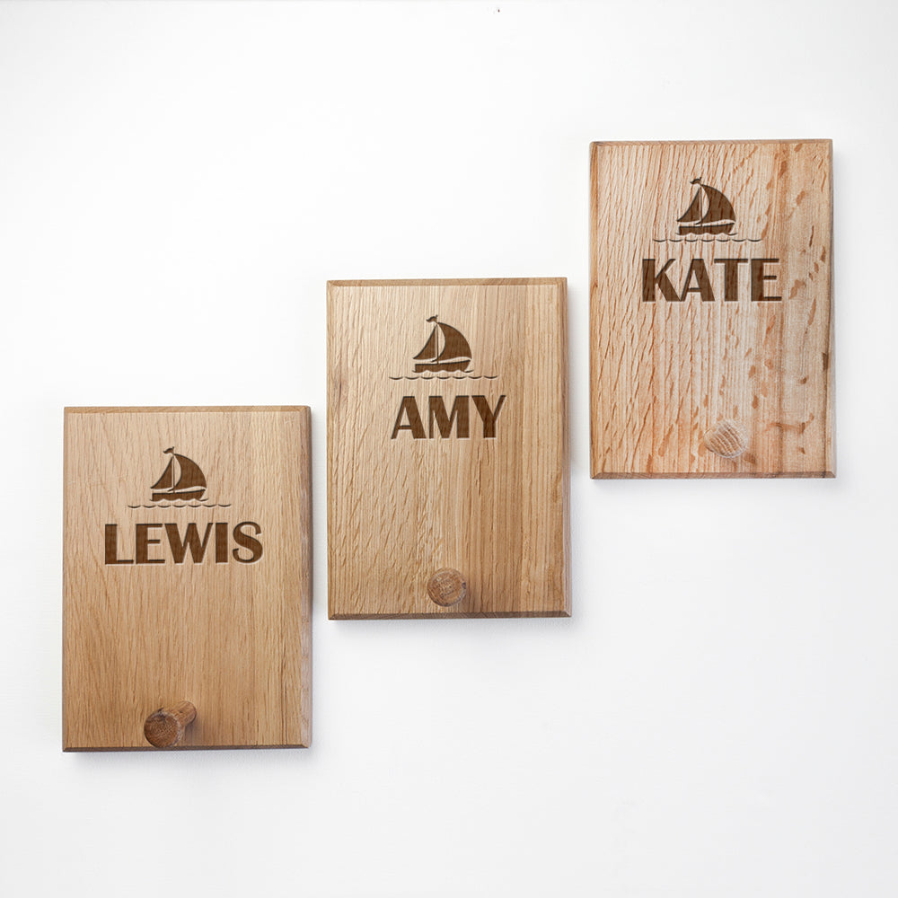 Personalised Ship Peg Hook